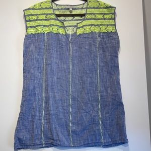 Jcrew, cover-up, neon, yellow detail. Size small